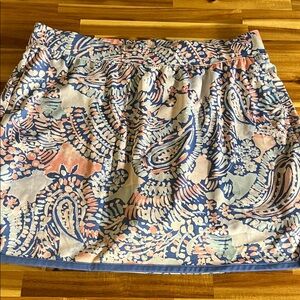 Crown & Ivy Blue and Pink Paisley Skort Size Large